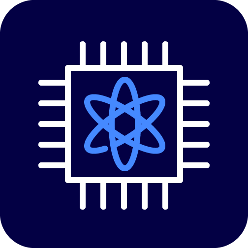 Piktogramm Quantencomputer Piktogramm Quantencomputer