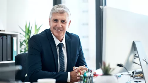 businessman on desk