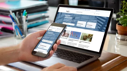 Bundesportal Ansicht Desktop und mobil