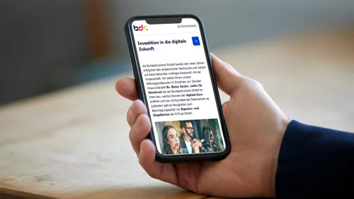 Smartphone Newsletter Bundesdruckerei
